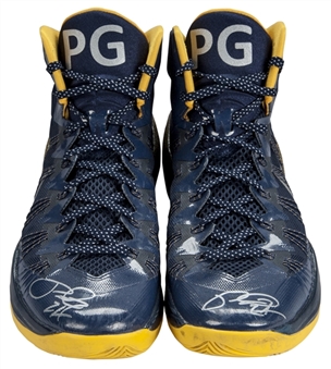 Paul George Game Used and Signed Nike Sneakers (Fanatics)